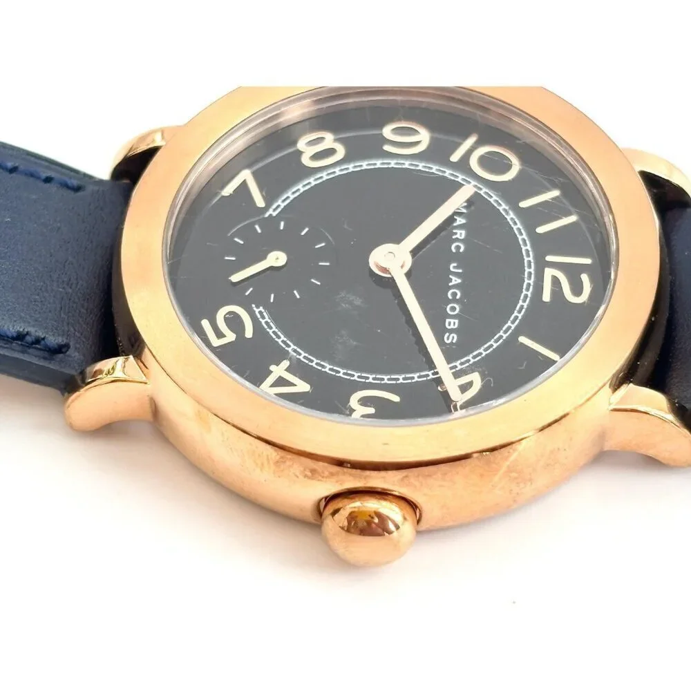 Marc Jacobs 251709 Blue Leather Strap Vintage Ladies Wristwatch - 35mm - WORKS!